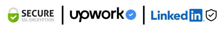 Secure SSL encryption, Upwork verified and LinkedIn verified